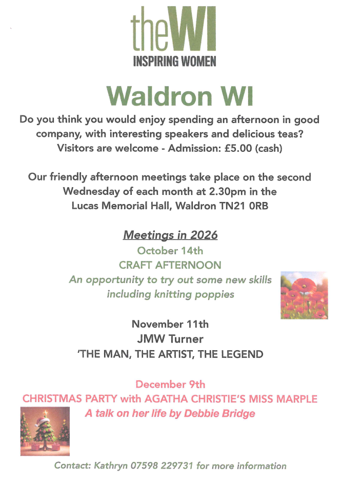 WI poster for upcoming meetings